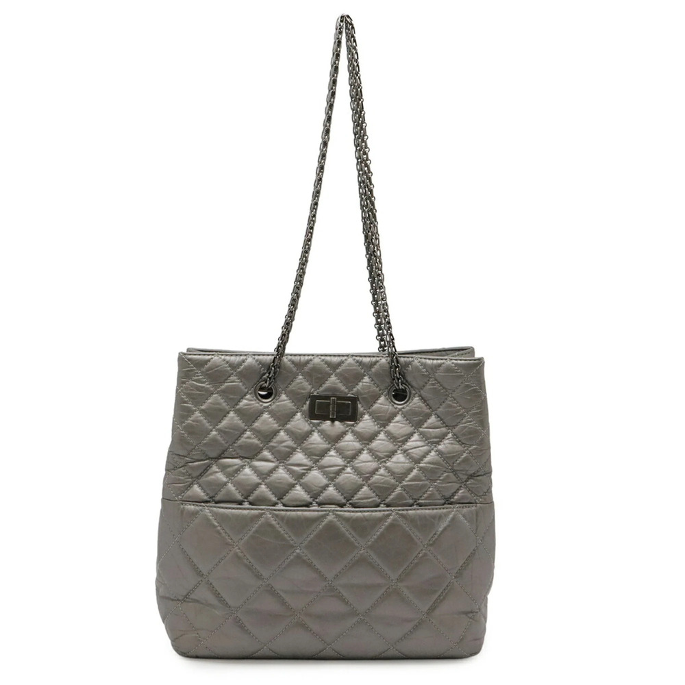 CHANEL Silver Leather Shoulder Bag - Picture 2 of 10